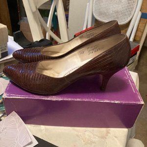 brown high heel shoes